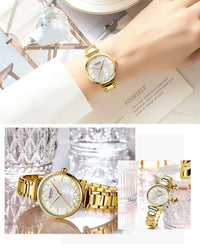 2021  CURREN Women Watches Top Brand Luxury Japan Quartz Movement Stainless Steel Waterproof Wristwatches relogio mujer