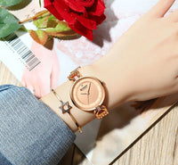 CURREN 9052 Women Watch Brand Fashion Casual Ladies Quartz Wristwatch Rose Gold Stainless Steel Mesh Dress Clock For Girl