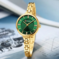 CURREN Women Luxury Watches Fashion Women's Quartz Wristwatches Top Brand Rhinestone Dial Clock Waterproof Reloj Mujer 9097
