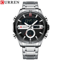 CURREN Sport Men Watch Top Brand Luxury Military Business Male Clock Gold Stainless Steel Quartz Digital Man Wristwatch 8384