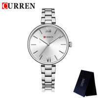 CURREN Fashion Women Watches Top Brand Luxury Lady Girl Wristwatch Rose Gold Stainless Steel Bracelet Classic Female Clock 9017