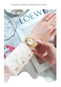 CURREN Luxury Brand Women's Watch Elegant Fashion Stainless Steel Waterproof Ladies Wristwatches with Rhinestone