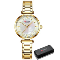 2021  CURREN Women Watches Top Brand Luxury Japan Quartz Movement Stainless Steel Waterproof Wristwatches relogio mujer