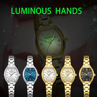CURREN Fashionable Barrel-Shaped Simple Elegant Quartz Watch Women's Elastic Band Retro Women's Watch