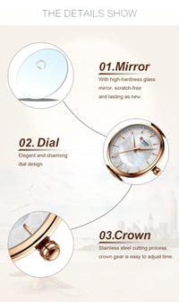 2021  CURREN Women Watches Top Brand Luxury Japan Quartz Movement Stainless Steel Waterproof Wristwatches relogio mujer