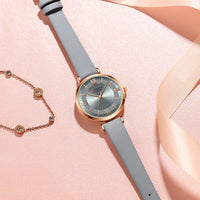 CURREN 9079 Elegant Women's Quartz Watch Fashion Casual Leather Strap Waterproof Clock Business Lady Watch Gift Reloj Mujer