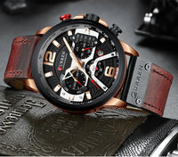 CURREN 8329 Casual Sport Watches for Men Top Brand Luxury Military Leather Wrist Watch Man Clock Fashion Chronograph Wristwatch