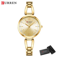 CURREN High Quality Ladies Casual Bracelet Watches Women's Simple Vintage Watches for Women Dial Stainless steel Wristwatch