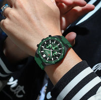CURREN 8489 New Mens Watches Waterproof Sports Watch Silicone Strap Chronograph Quartz Wristwatch Relogios Masculino+BOX