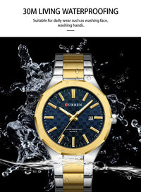 CURREN Men Watch Fashion Classial Luminous with Date Stainless Steel Band Relogio Masculino
