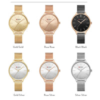 CURREN Fashion Women Watch Top Brand Luxury Ladies Girl Wristwatch Silver Stainless Steel Bracelet Classic Female Clock 9024