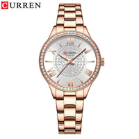 CURREN 9084 Women Watches Luxury Fashion Quartz Ladies WristWatch Stainless Steel Waterproof Girls Clock Gift Relogio Feminino