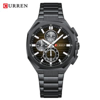 CURREN Luxury Business Wristwatch Stainless Steel Quartz Sport Chronograph Clock Fashion Male Watch Ideal Present for Daily