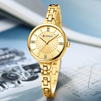 CURREN Luxury Woman Wristwatch Elegant Waterproof Stainless Steel Watch for Ladies Dress Diamond Quartz Women's Watches Reloj