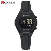 CURREN Woman Fashion Watches Fashion Sports Watch Silicone Strap 3ATM Waterproof Time Display Women's LED Digital Watch Gift