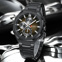 CURREN Luxury Business Wristwatch Stainless Steel Quartz Sport Chronograph Clock Fashion Male Watch Ideal Present for Daily