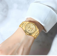 CURREN Women's Watch Analog Quartz Waterproof Ladies Wrist Watches with Date Dainty Fashion Luxury Stainless Steel Watch