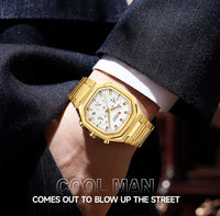 Curren Casual Versatile Men's Square Chronograph Watch (Dial 3.9cm) - CUR232