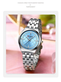 CURREN Luxury Women Watches Fashion Casual FemaleLadies Stainless Steel Quartz Wristwatches Life Waterproof Girlfriend Gift