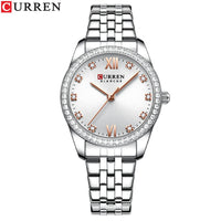 CURREN Top Brand Ladies Watch Elegant Stainless Steel Bracelet Simple Waterproof Ladies Business Watch Relogio Feminino