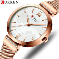 CURREN Fashion Watch for Women Luxury Quartz Gold Elegant Bracelet Wristwatch Female Clock Ladies Dress Stainless Steel Gifts