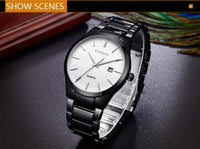 CURREN 8106 Men's Watch Waterproof Top Brand Luxury Calendar Fashion Male Clock Stainless Steel Sport Men Wristwatch
