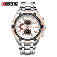 2022 CURREN Top Brand Quartz Watch Men Waterproof Sport Military Wristwatch Men Business Stainless Steel Male Clock Reloj Hombre
