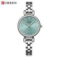 CURREN Luxury Brand Women's Watch Elegant Fashion Stainless Steel Waterproof Ladies Wristwatches with Rhinestone