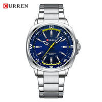 CURREN 8455 Men's Quartz Watch Large Dial Waterproof Stainless Steel Strap Casual Business Elegant Watches for Men Reloj Hombre