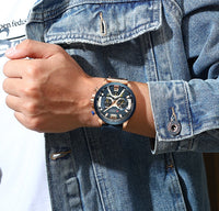 CURREN 8329 Casual Sport Watches for Men Top Brand Luxury Military Leather Wrist Watch Man Clock Fashion Chronograph Wristwatch