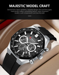 CURREN Sport Mens Watches Top Brand Luxury Auto Date Watch Men Waterproof Luminous AQUANAUT Quartz Watches for Men Reloj Hombre