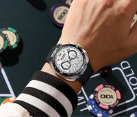 CURREN Men's Watch New Luxury Quartz Clock Original Silicone Sports Multi Functional Waterproof Luminous Date Timer Wrist Watch