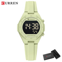 CURREN Woman Fashion Watches Fashion Sports Watch Silicone Strap 3ATM Waterproof Time Display Women's LED Digital Watch Gift