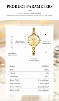 Ladies small dial chain watch waterproof round simple for women Simple Romantic Rhinestone Dial with Stainless Steel Bracelet