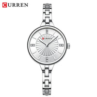CURREN Women Luxury Watches Fashion Women's Quartz Wristwatches Top Brand Rhinestone Dial Clock Waterproof Reloj Mujer 9097