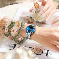 CURREN New Watch Women Fashion Casual Stainless Steel Watches Simple Ladies Round Dial Quartz Wristwatches Clock Reloj Mujer