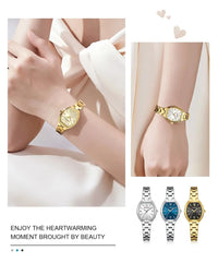 CURREN 9112 Minimalist Ladies' Quartz Watch, Barrel-shaped Waterproof Wristwatch with Roman Numeral