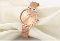 CURREN Fashion Women Watch Top Brand Luxury Ladies Girl Wristwatch Silver Stainless Steel Bracelet Classic Female Clock 9024