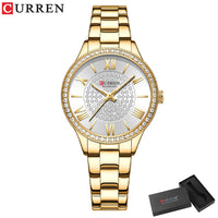 CURREN 9084 Women Watches Luxury Fashion Quartz Ladies WristWatch Stainless Steel Waterproof Girls Clock Gift Relogio Feminino