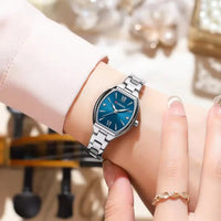 CURREN 9112 Minimalist Ladies' Quartz Watch, Barrel-shaped Waterproof Wristwatch with Roman Numeral