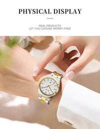 CURREN Luxury Quartz Watch for Women Elegant Stainless Steel Women's Watches Luminous Waterproof Date Wristwatch Ladies Gift