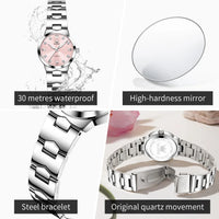 OLEVS 3735 Women's Quartz Wristwatch Delicate Fashion Small Dial Elegant Ladies Dress Watches Waterproof Watches for Woman New
