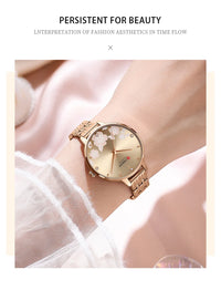 CURREN New Fashion Women Watches Stainless Steel Ultra Thin Quartz Watch Woman Romantic Clock Women's Watches Montre Femme