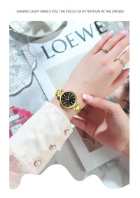 CURREN Ladies Light Luxury Watch Brand Jewelry Bracelet Watch Fashionable Girls Elegant Waterproof Quartz Watch