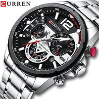 CURREN Casual Business Chronograph Waterproof Stainless Steel Watch Mens New Luxury Fashion Quartz Men Wristwatch часы мужские