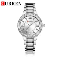 CURREN New Fashion Women Watch Top Brand Luxury Ladies Girl Wristwatch Gold Stainless Steel Bracelet Classic Female Clock 9004
