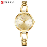 CURREN High Quality Ladies Casual Bracelet Watches Women's Simple Vintage Watches for Women Dial Stainless steel Wristwatch