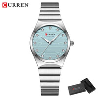 CURREN Luxury Brand Women's Watch Ladies Steel Strap Quartz Timepiece with Luminous Hands and Simple Design