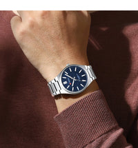 CURREN Men’s Business Watch Textured Black Dial Quartz  Wristwatch Stainless Steel Luminous Male Dress Watch Relogio Masculino