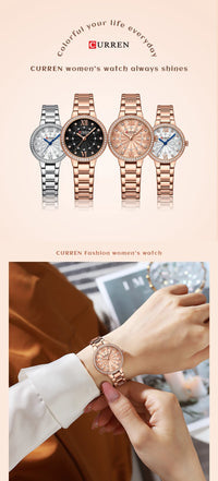 CURREN Brand 2022 New Ladies Original Luxury Watch Waterproof Stainless Steel Casual Sports Quartz Ladies Watch relogio feminino